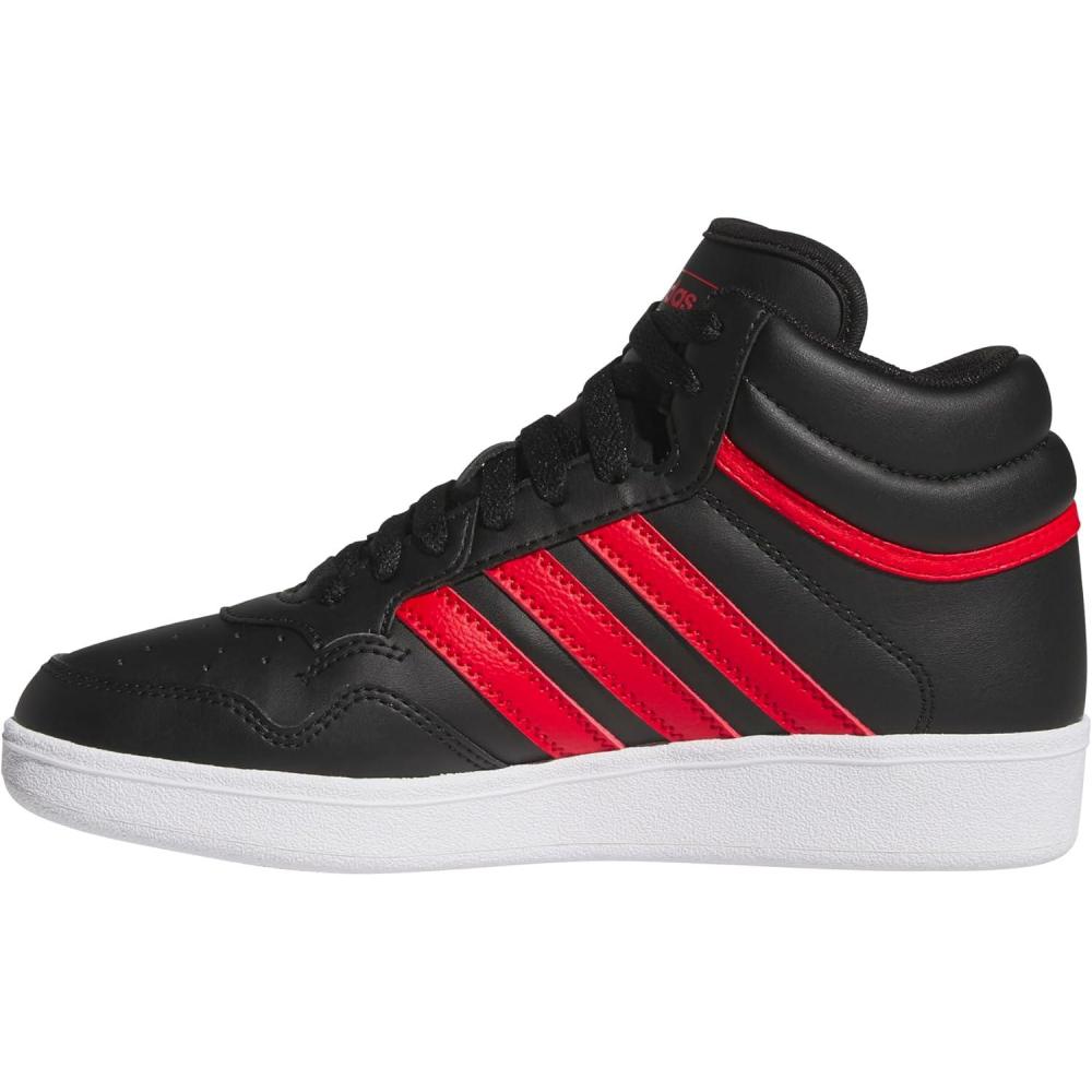 imageadidas UnisexChild Hoops 40 Mid Top Basketball SneakerBlackBetter ScarletWhite
