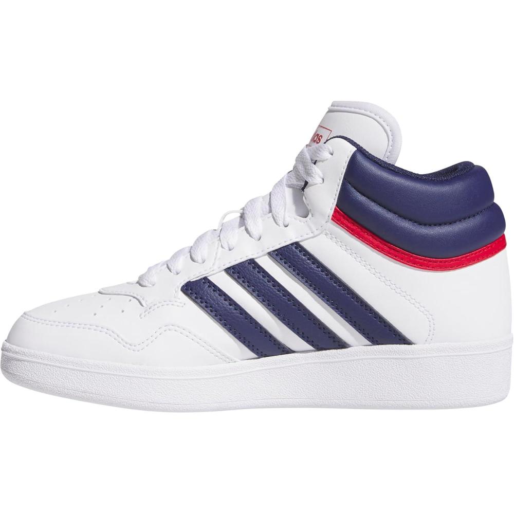 imageadidas UnisexChild Hoops 40 Mid Top Basketball SneakerWhiteDark BlueTeam Victory Red