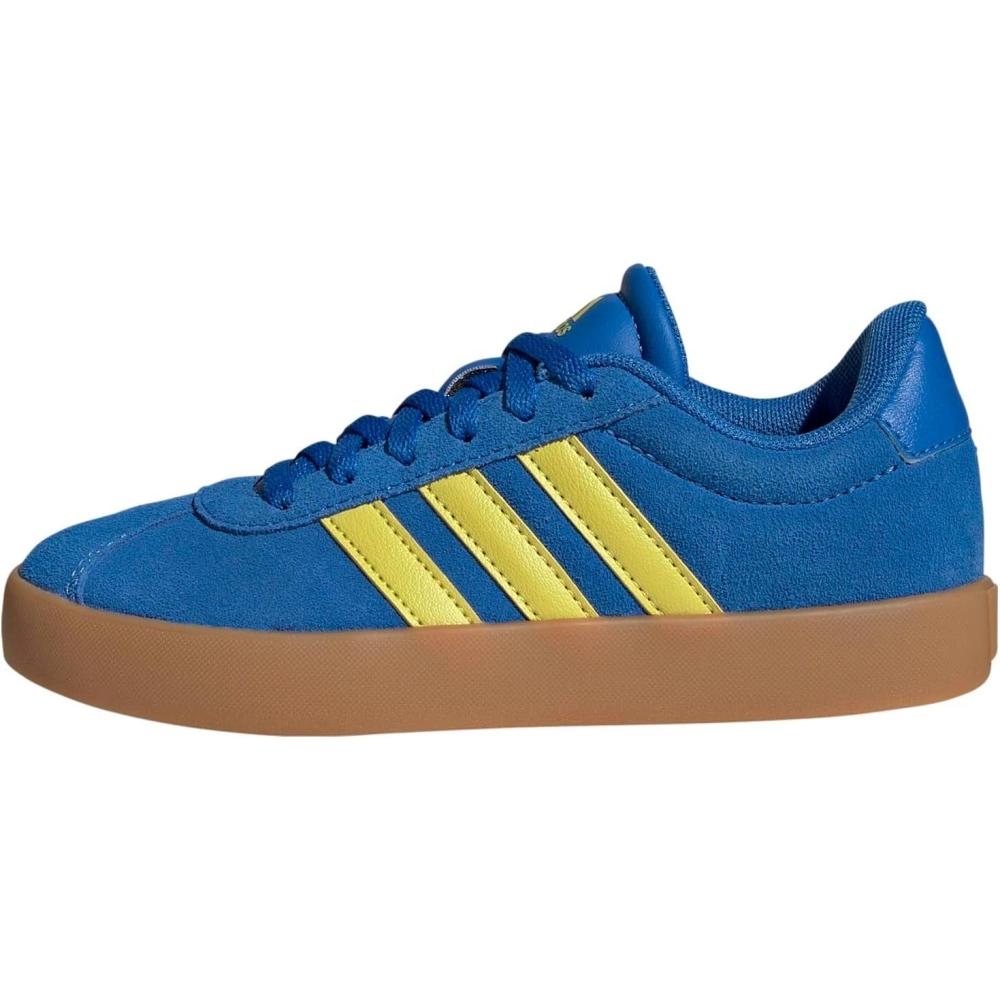 imageadidas UnisexChild Vl Court 30 Hook ampamp LoopBright Royal Pure Sulfur Gum