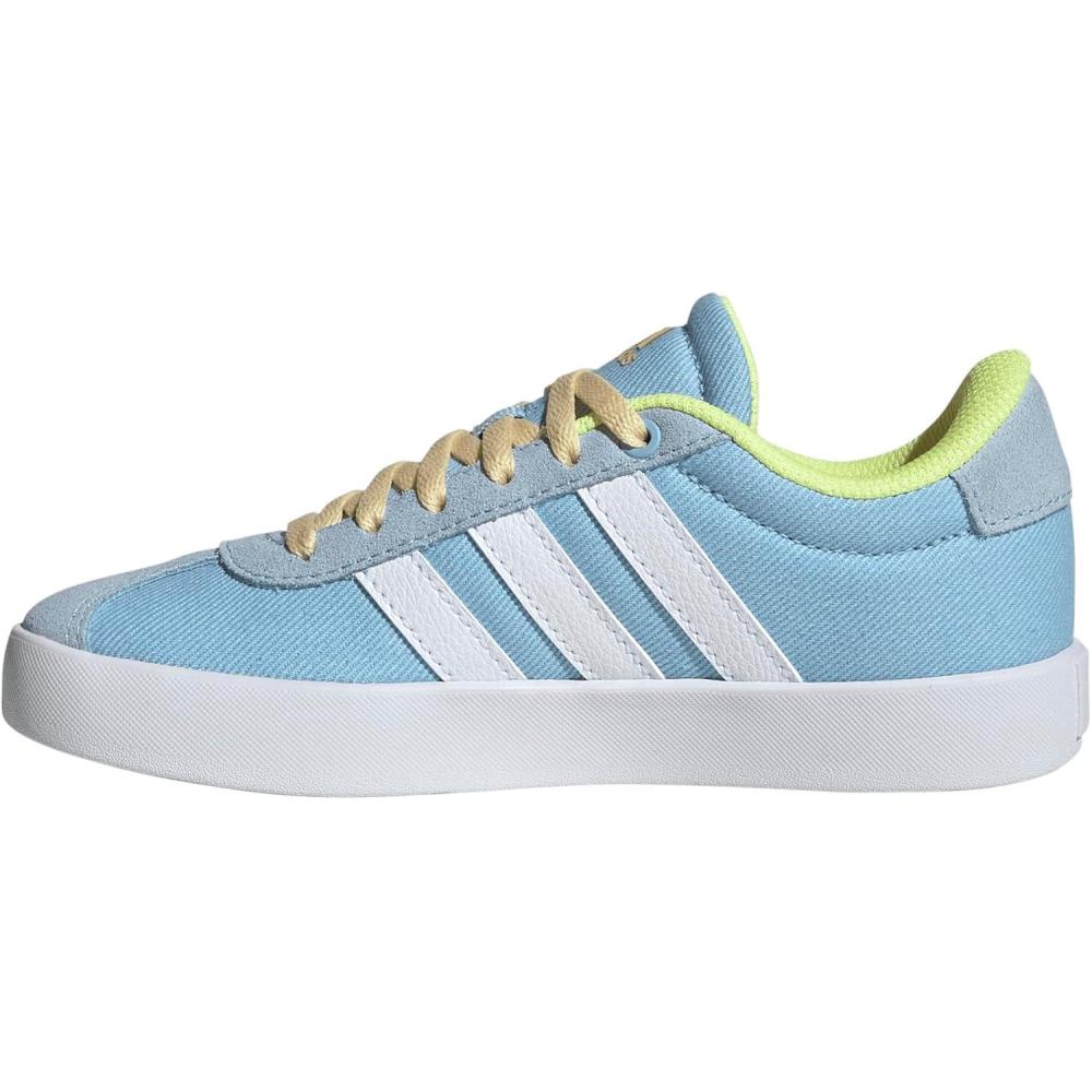 imageadidas UnisexChild Vl Court 30 Hook ampamp LoopClear SkyWhiteYellow