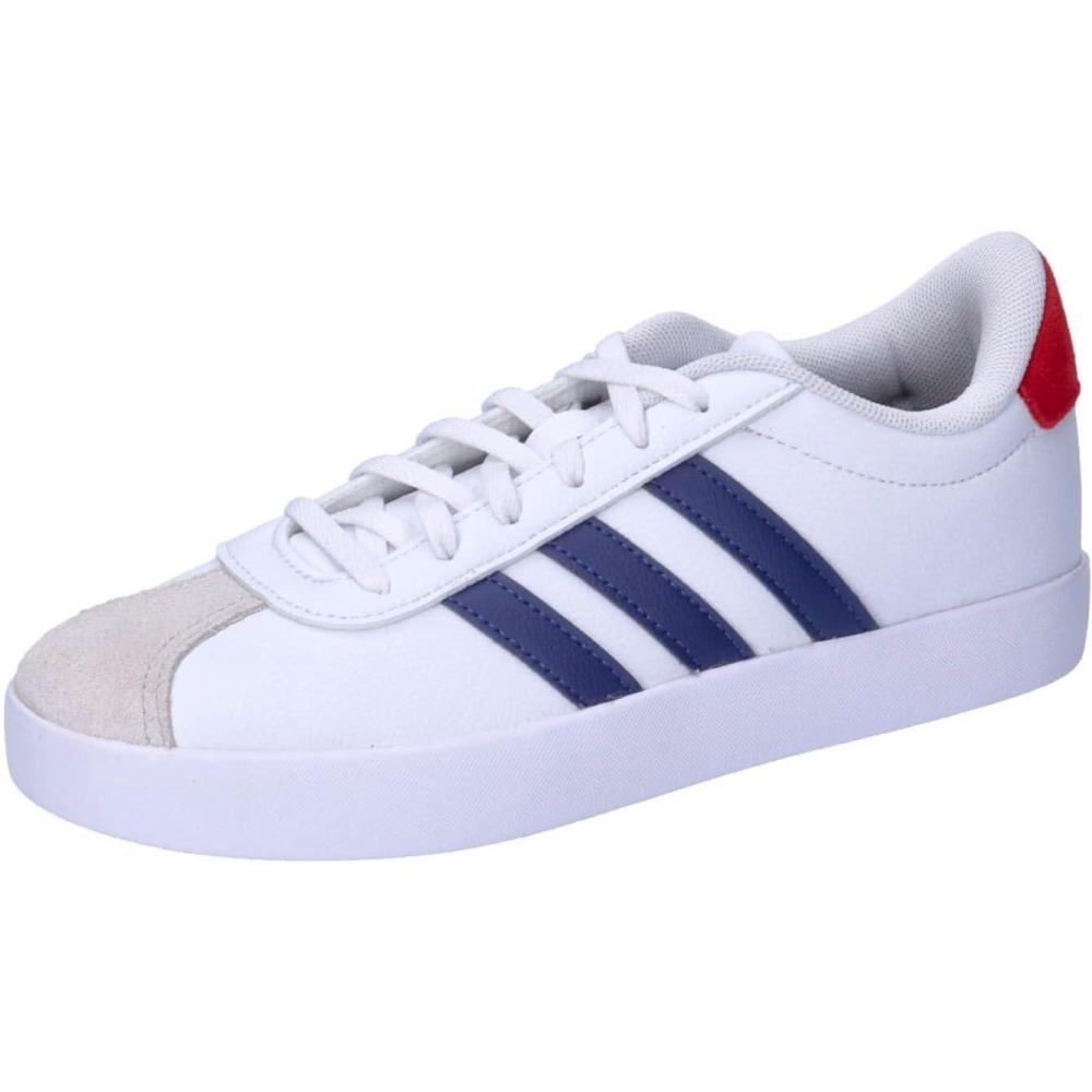 imageadidas UnisexChild Vl Court 30 Hook ampamp LoopCloud White Dark Blue Better Scarlet