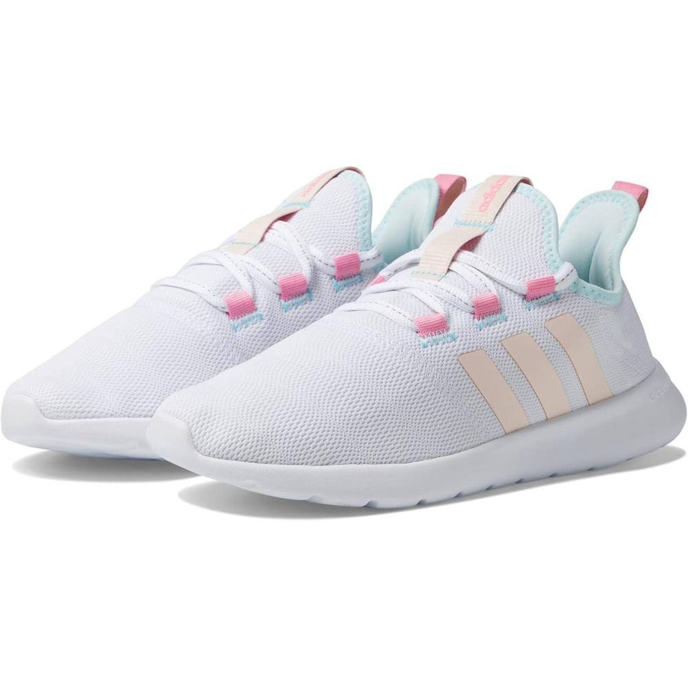 imageadidas Womens Cloudfoam Pure Running ShoeCloud White  Bliss Orange  Bliss Pink