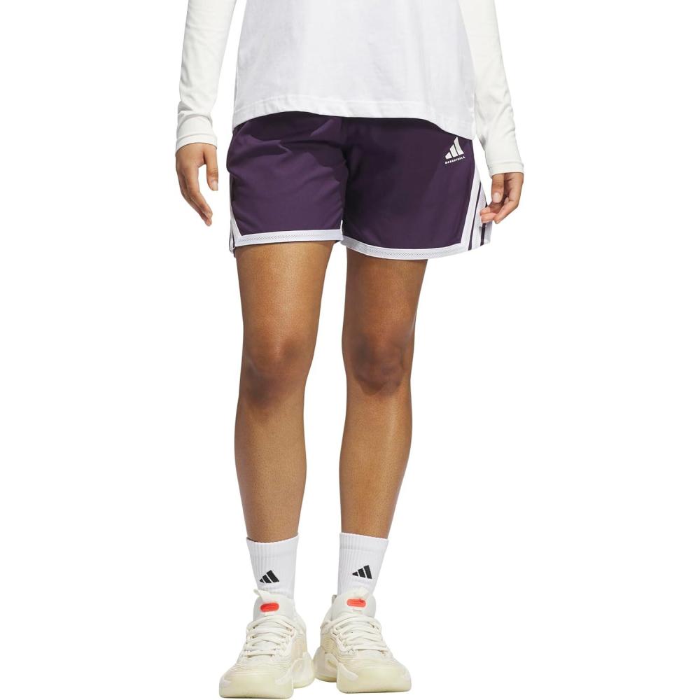 imageadidas Womens Crazylite Basketball ShortsAurora PlumWhite