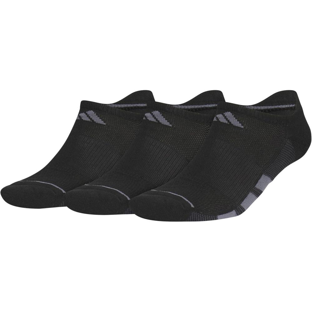 imageadidas mens All Day Training No Show Socks Engineered for Sport Performance With Targeted Cushioning for Running 3pairBlackOnix GreyNight Grey