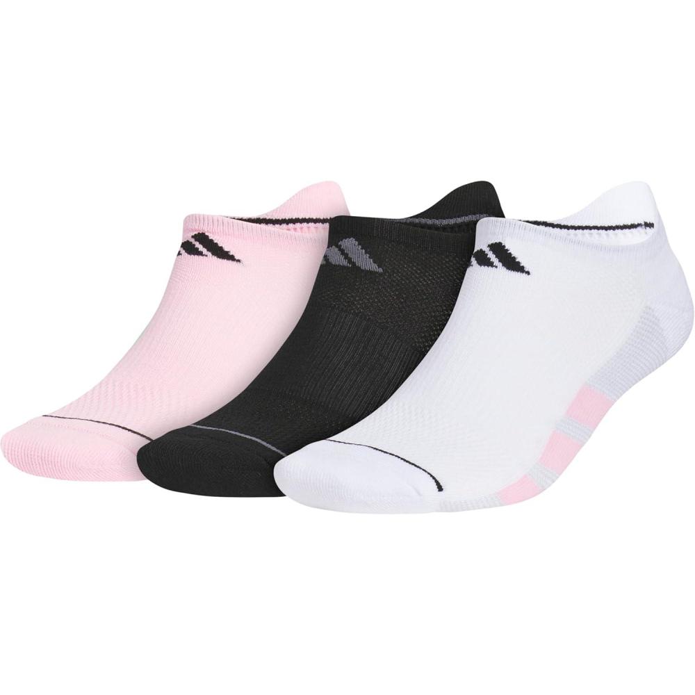 imageadidas mens All Day Training No Show Socks Engineered for Sport Performance With Targeted Cushioning for Running 3pairTrue PinkBlackWhite