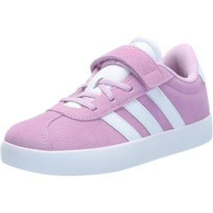 Adidas Baby-Boy’s Vl Court 3.0 Hook & Loop Sneaker(Bliss Lilac/White/Grey)