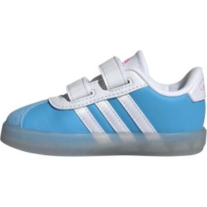 Adidas Baby-Boy’s Vl Court 3.0 Hook & Loop Sneaker(Cinderella/Semi Blue Burst/White/Lucid Pink)
