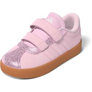 Adidas Baby-Boy’s Vl Court 3.0 Hook & Loop Sneaker(Clear Pink/Clear Pink/Gum)