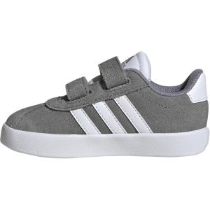 Adidas Baby-Boy’s Vl Court 3.0 Hook & Loop Sneaker(Grey/White/Grey)