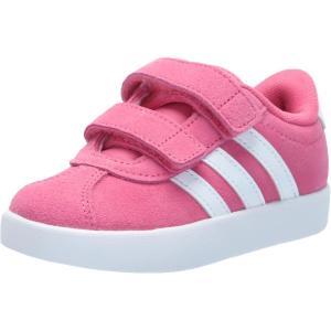 Adidas Baby-Boy’s Vl Court 3.0 Hook & Loop Sneaker(Pink Fusion/White/Grey)
