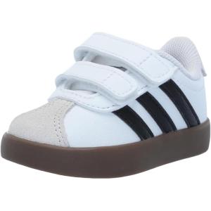 Adidas Baby-Boy’s Vl Court 3.0 Hook & Loop Sneaker(White/Black/Grey)
