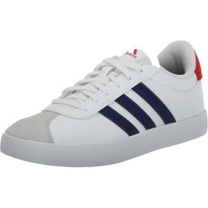 Adidas Baby-Boy’s Vl Court 3.0 Hook & Loop Sneaker(White/Dark Blue/Better Scarlet)