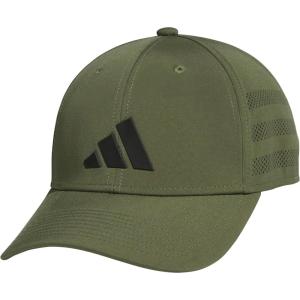 Adidas Mens Gameday Hat – Athletic Baseball Cap, Stretch Fit(Olive Strata Green/Black/4.0)