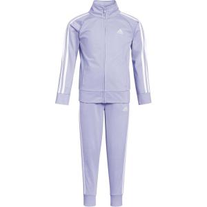 adidas Baby Girl’s Zip Front Classic Tricot Jacket and Joggers Set(Violet Tone)