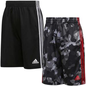 adidas Boys Active Sports Athletic Mesh ShortsShorts(Black / Black Camo)