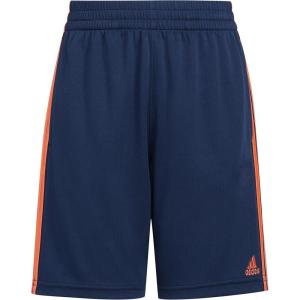 adidas Boys’ Classic 3-Stripes Shorts(Collegiate Navy With Orange)