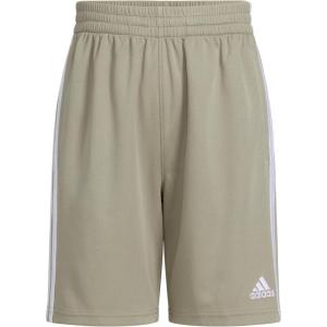 adidas Boys’ Classic 3-Stripes Shorts(Light Grey)