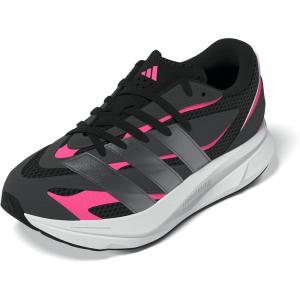 adidas Boys’ Lightblaze Lace Up Sneakers(Black/Iron Metallic/Lucid Pink)