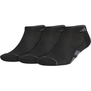 adidas Men’s All Day Training Low Cut Socks Engineered for Sport Performance with Targeted Cushioning for Running (3-Pair)(Black/Onix Grey/Night Grey)