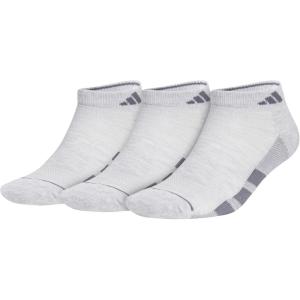 adidas Men’s All Day Training Low Cut Socks Engineered for Sport Performance with Targeted Cushioning for Running (3-Pair)(Cool Light Heather/Onix Grey/Grey)