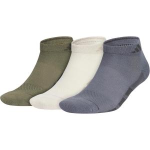 adidas Men’s All Day Training Low Cut Socks Engineered for Sport Performance with Targeted Cushioning for Running (3-Pair)(Olive Strata Green/Wonder Alumina Grey/Onix Grey)