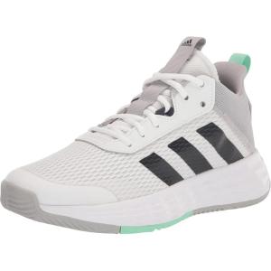 adidas Men’s Ownthegame Basketball Shoe(White/Black Blue Metallic/Pulse Mint)