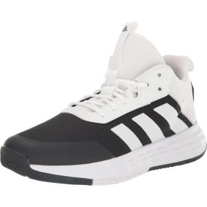 adidas Men’s Ownthegame Basketball Shoe(White/White/Core Black)