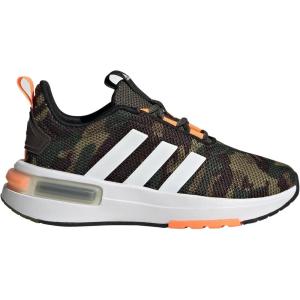 adidas Unisex-Child Racer Tr23 (Little Big Kid) Sneaker(Shadow Olive/Footwear White/Screaming Orange)