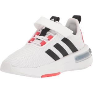 adidas Unisex-Child Racer Tr23 (Little Big Kid) Sneaker(White/Core Black/Bright Red)