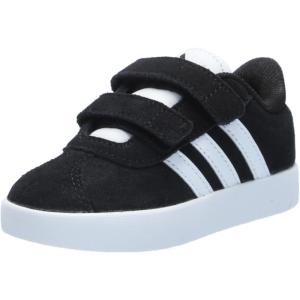 adidas Unisex-Child Vl Court 3.0 Hook & Loop(Black/White/White)