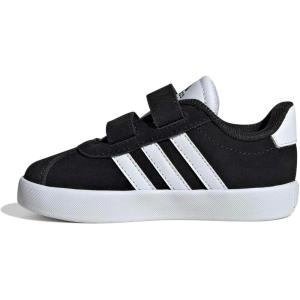 adidas Unisex-Child Vl Court 3.0 Hook & Loop(Core Black Cloud White Core Black)
