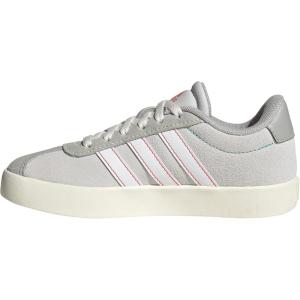 adidas Unisex-Child Vl Court 3.0 Hook & Loop(Dash Grey/White/Lime Burst)
