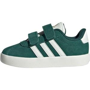 adidas Unisex-Child Vl Court 3.0 Hook & Loop(Green Off White Gold Metallic)