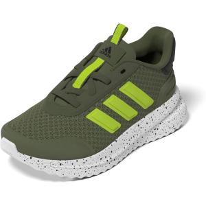 adidas Unisex-Child X_PLR Shoes (Little Kid)(Olive Strata/Solar Slime/Black)