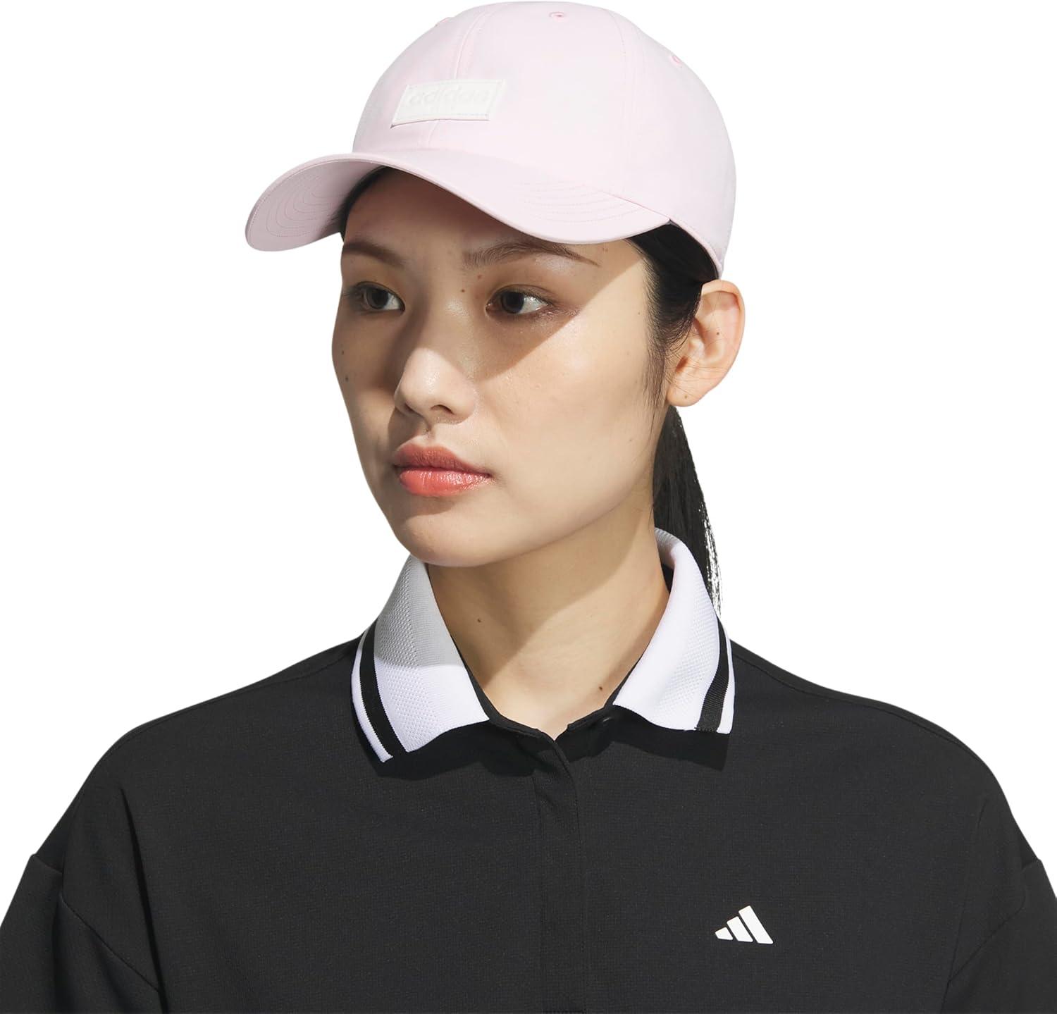 imageAdidas UnisexAdult Court Relaxed Fit Strapback HatClear PinkWhiteGrey One