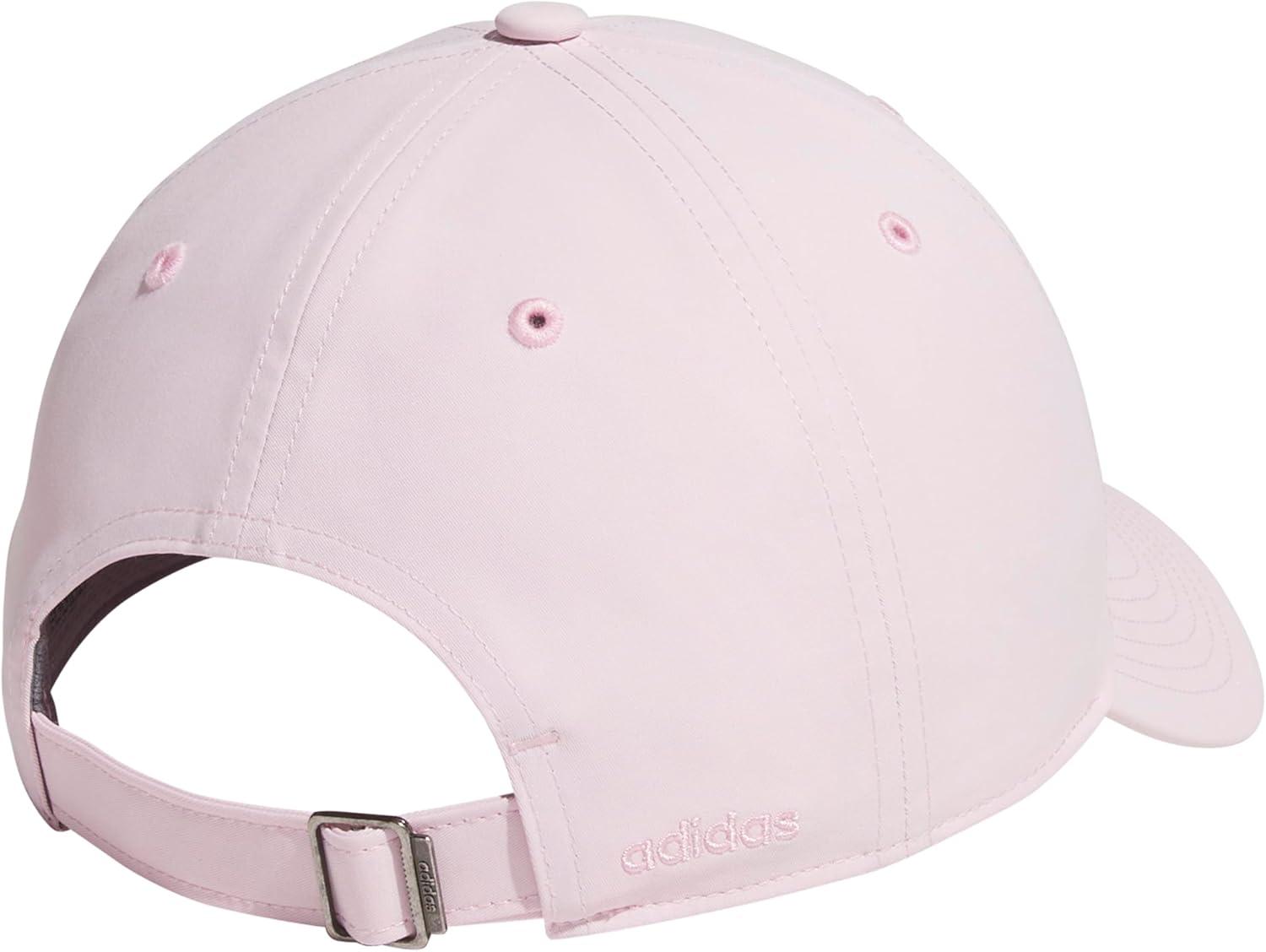 imageAdidas UnisexAdult Court Relaxed Fit Strapback HatClear PinkWhiteGrey One