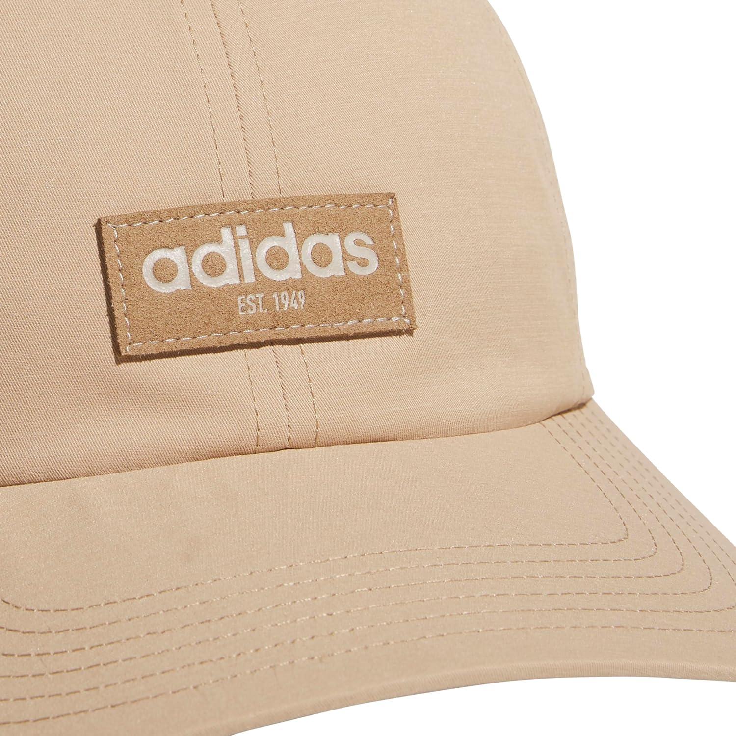 imageAdidas UnisexAdult Court Relaxed Fit Strapback HatWarm Sandstone BeigeCardboard BrownClear Brown
