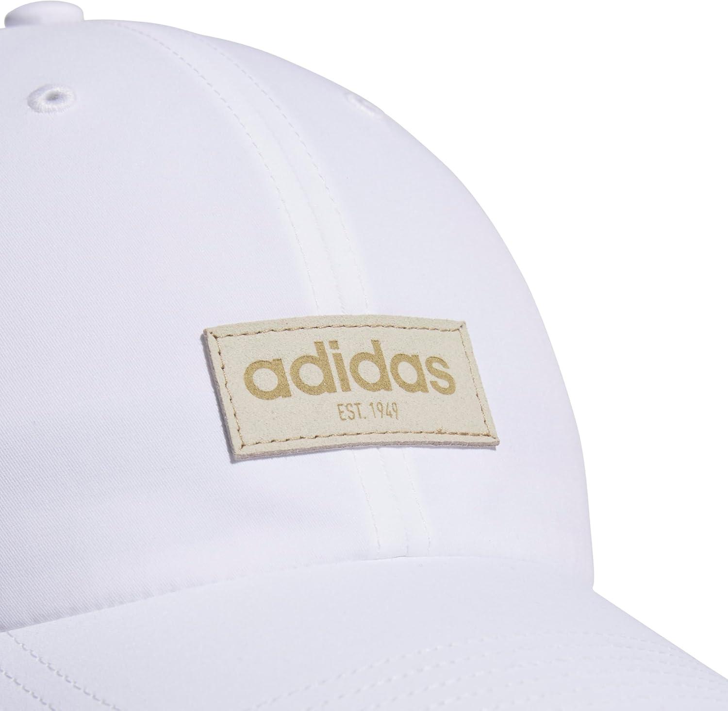 imageAdidas UnisexAdult Court Relaxed Fit Strapback HatWhiteHemp Beige