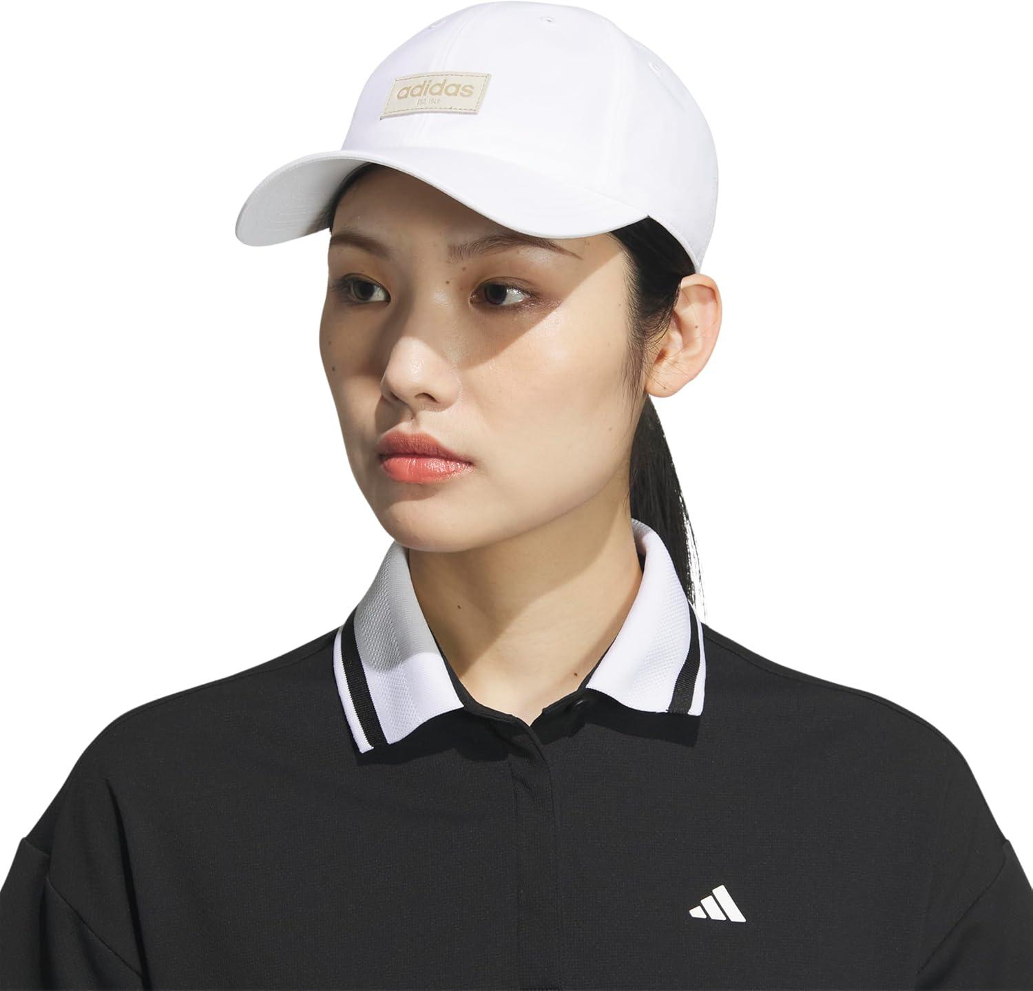 imageAdidas UnisexAdult Court Relaxed Fit Strapback HatWhiteHemp Beige