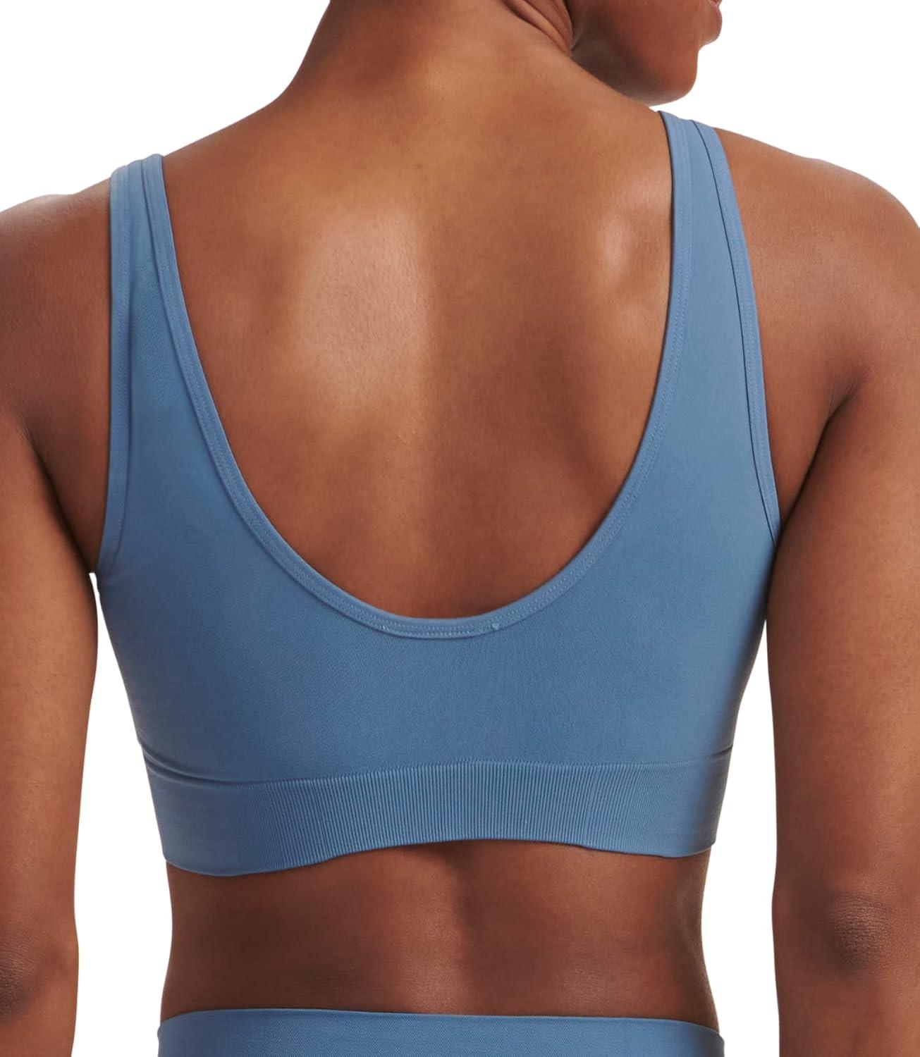 imageAdidas Womens Micro Stretch Seamless Wireless Lounge BraAltered Blue