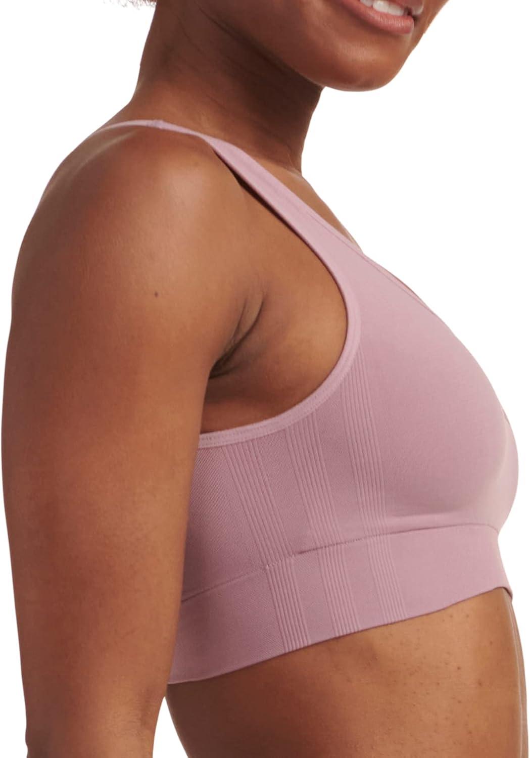 imageAdidas Womens Micro Stretch Seamless Wireless Lounge BraMagic Mauve