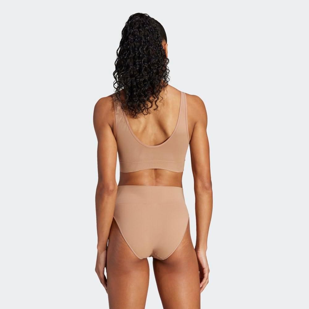 imageAdidas Womens Micro Stretch Seamless Wireless Lounge BraToasted Carmel