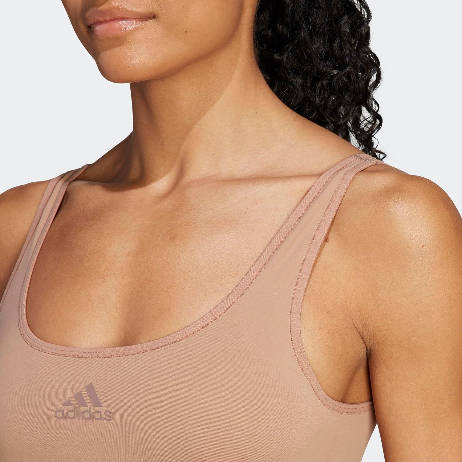 imageAdidas Womens Micro Stretch Seamless Wireless Lounge BraToasted Carmel