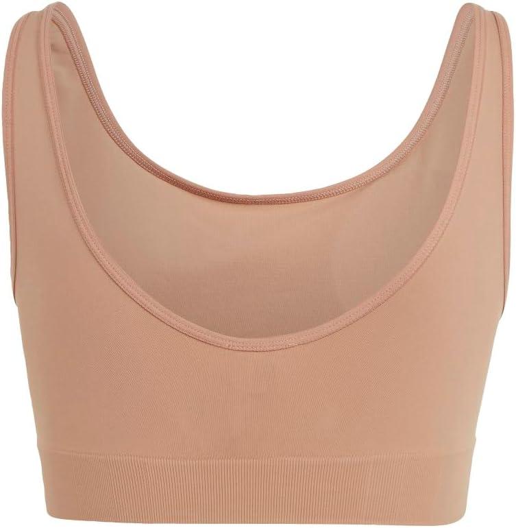 imageAdidas Womens Micro Stretch Seamless Wireless Lounge BraToasted Carmel