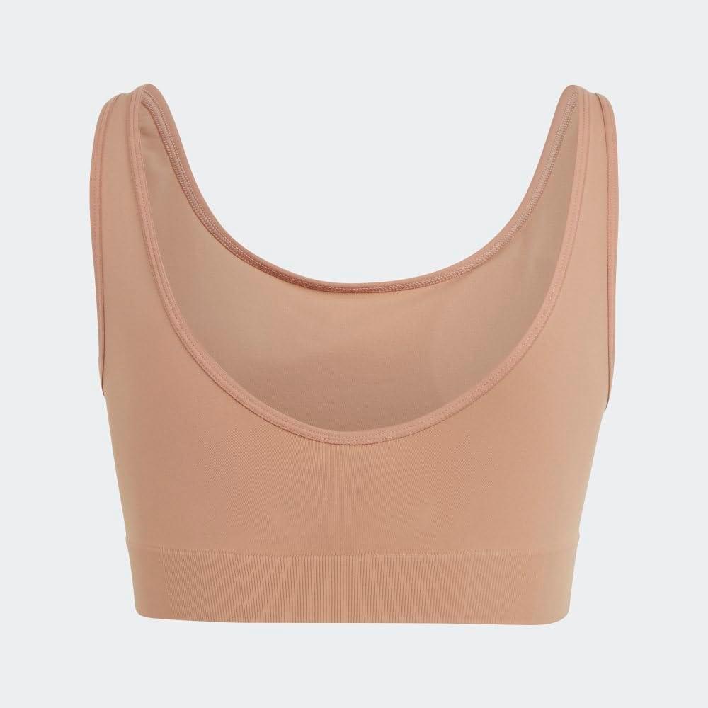 imageAdidas Womens Micro Stretch Seamless Wireless Lounge BraToasted Carmel