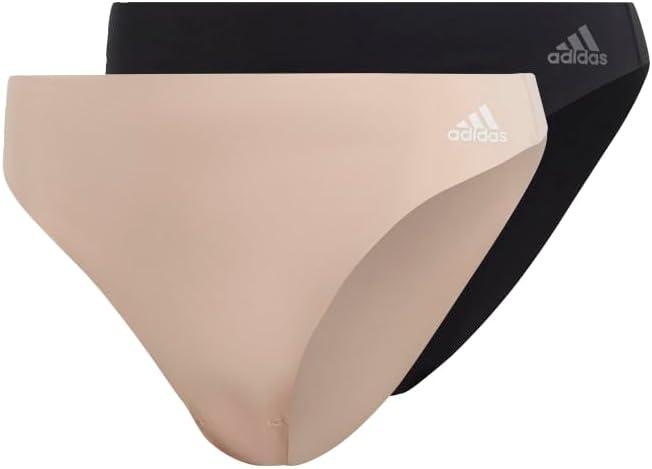 imageAdidas womens Micro Flex Thong Panty UnderwearBlack Forge IronPeach Whip White