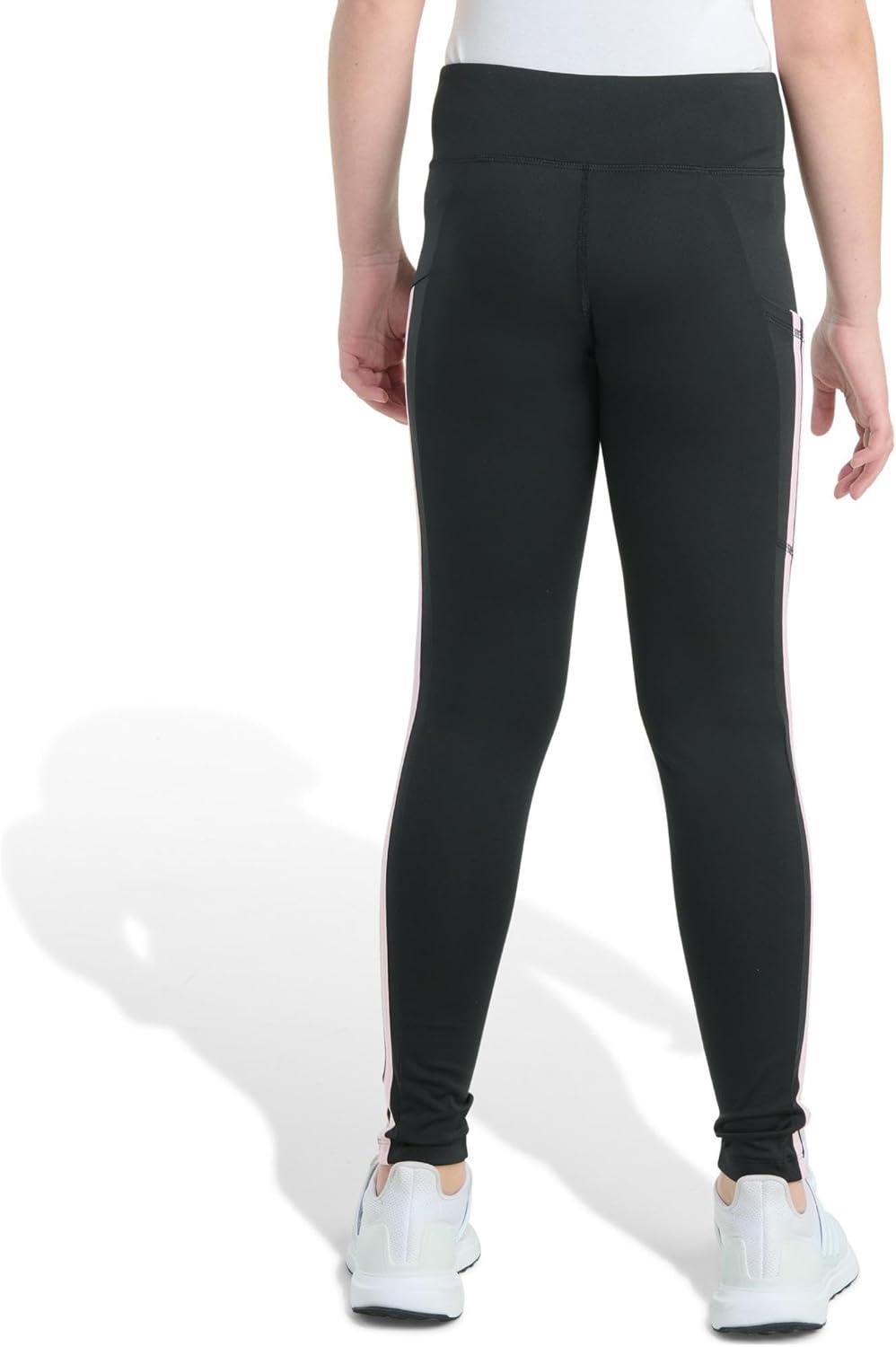 imageadidas Girls 3Stripe LeggingBlack With Pink