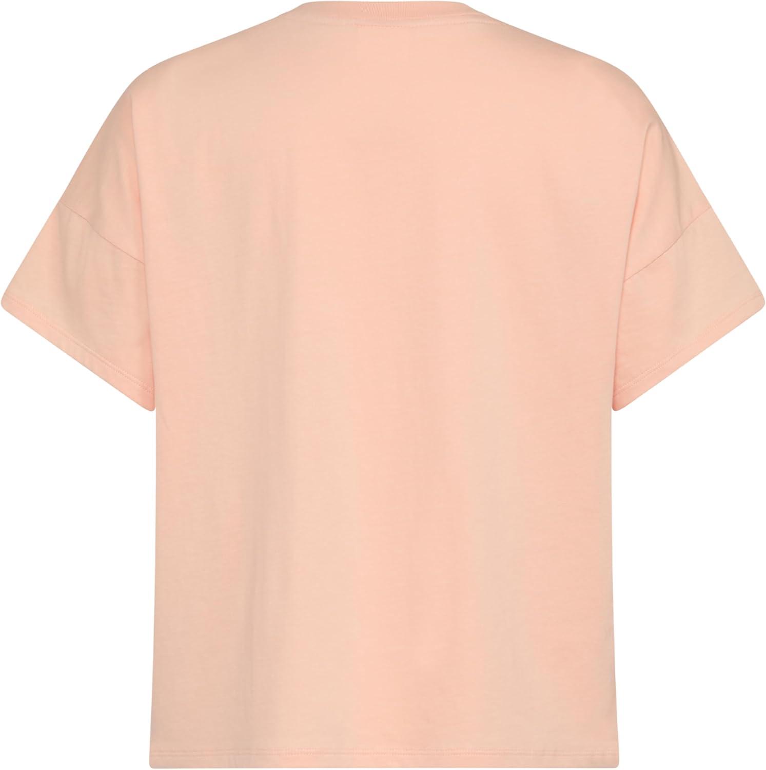 imageadidas Girls Short Sleeve Drop Shoulder Graphic Tee ShirtPowder Coral