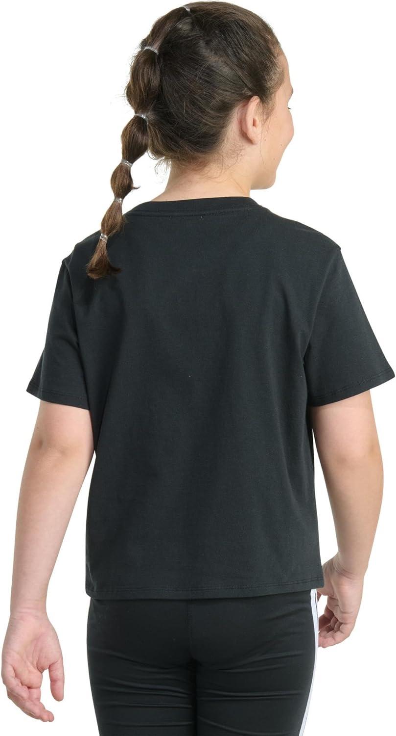 imageadidas Girls Short Sleeve Embroidered TeeBlack