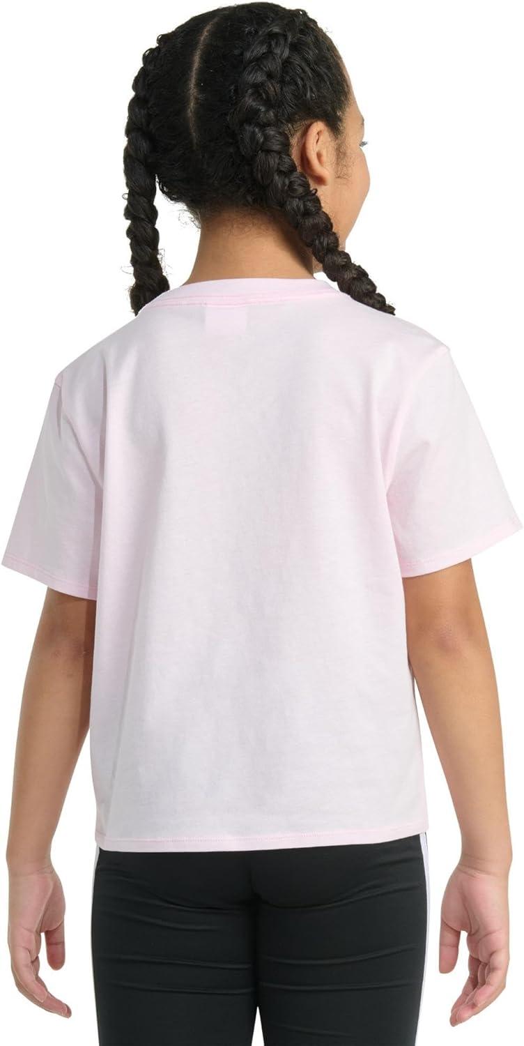 imageadidas Girls Short Sleeve Embroidered TeeClear Pink